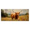 Stupell Industries Highland Cow In Sunshine Canvas, design by Petal Prints Design